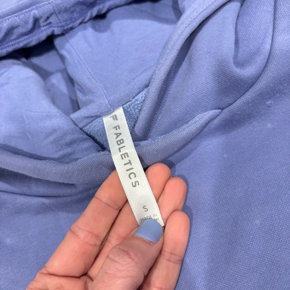 Fabletics Eco Go-To Pocket Hoodie in Bellflower Purple Woman’s Size Small - Picture 6 of 15
